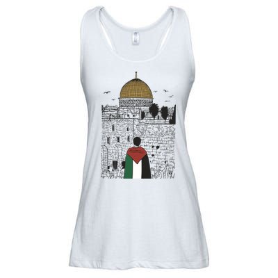Free Palestine Gaza Palestine Support Ladies Essential Flowy Tank