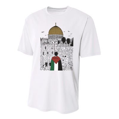 Free Palestine Gaza Palestine Support Performance Sprint T-Shirt