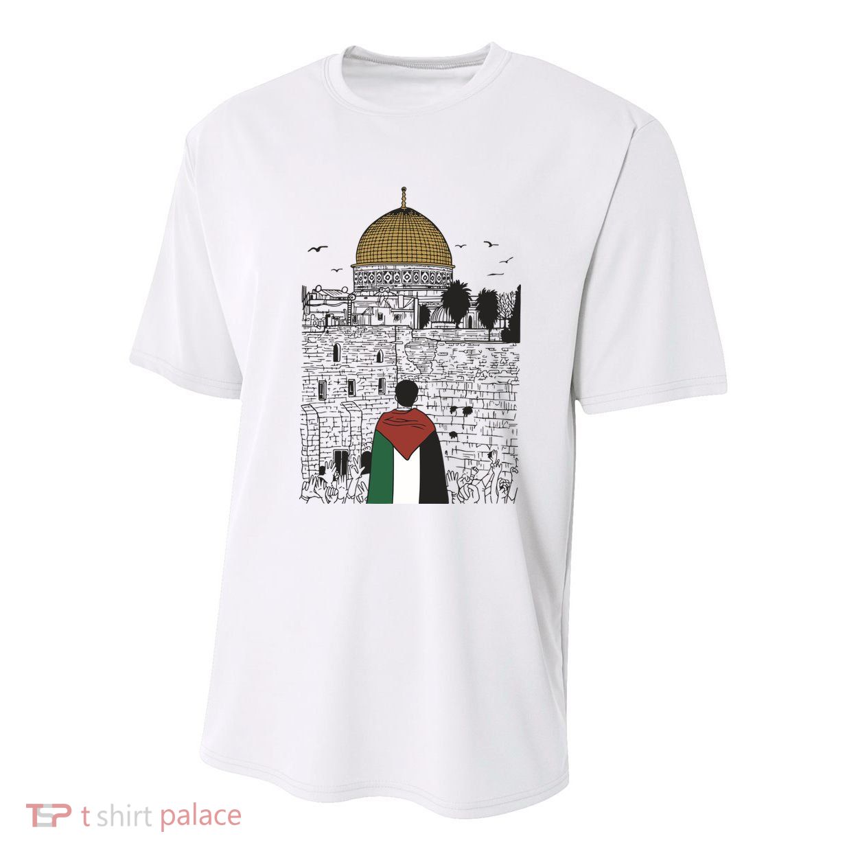 Free Palestine Gaza Palestine Support Youth Performance Sprint T-Shirt