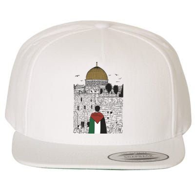 Free Palestine Gaza Palestine Support Wool Snapback Cap