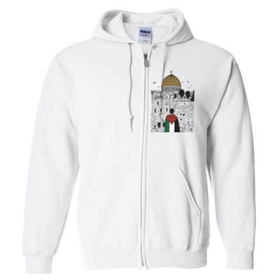 Free Palestine Gaza Palestine Support Full Zip Hoodie