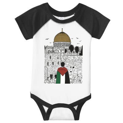 Free Palestine Gaza Palestine Support Infant Baby Jersey Bodysuit