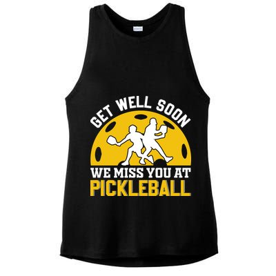 Funny Pickleball Get Well Soon We Miss You At Pickleball Ladies PosiCharge Tri-Blend Wicking Tank