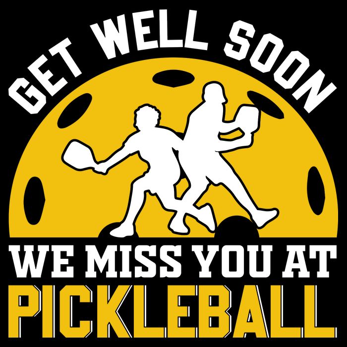 Funny Pickleball Get Well Soon We Miss You At Pickleball 16 in Basic Backpack