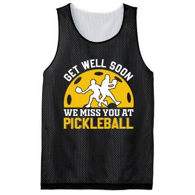 Funny Pickleball Get Well Soon We Miss You At Pickleball Mesh Reversible Basketball Jersey Tank