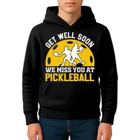 Funny Pickleball Get Well Soon We Miss You At Pickleball Kids Hoodie