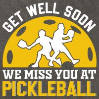 Funny Pickleball Get Well Soon We Miss You At Pickleball Cotton Canvas Backpack