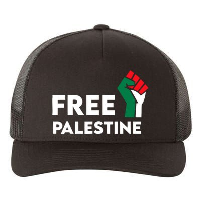 Free Palestine Gaza Flag Freedom For Palestinians Yupoong Adult 5-Panel Trucker Hat