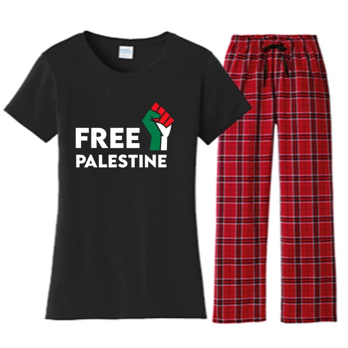 Free Palestine Gaza Flag Freedom For Palestinians Women's Flannel Pajama Set