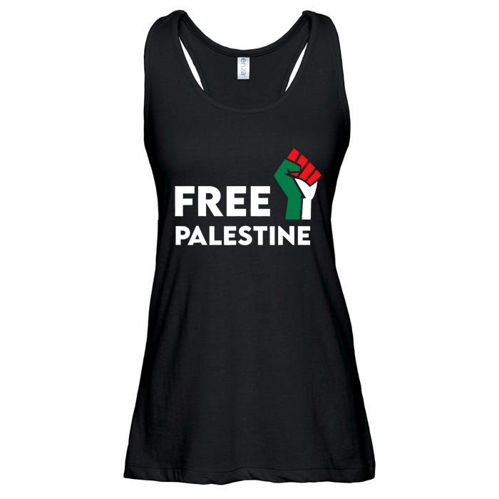 Free Palestine Gaza Flag Freedom For Palestinians Ladies Essential Flowy Tank