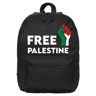 Free Palestine Gaza Flag Freedom For Palestinians 16 in Basic Backpack