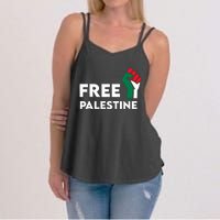 Free Palestine Gaza Flag Freedom For Palestinians Women's Strappy Tank