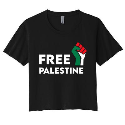 Free Palestine Gaza Flag Freedom For Palestinians Women's Crop Top Tee