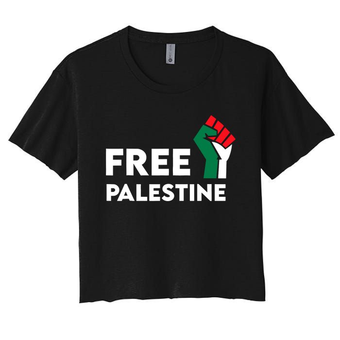 Free Palestine Gaza Flag Freedom For Palestinians Women's Crop Top Tee