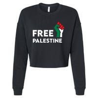 Free Palestine Gaza Flag Freedom For Palestinians Cropped Pullover Crew