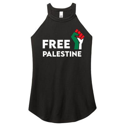 Free Palestine Gaza Flag Freedom For Palestinians Women's Perfect Tri Rocker Tank