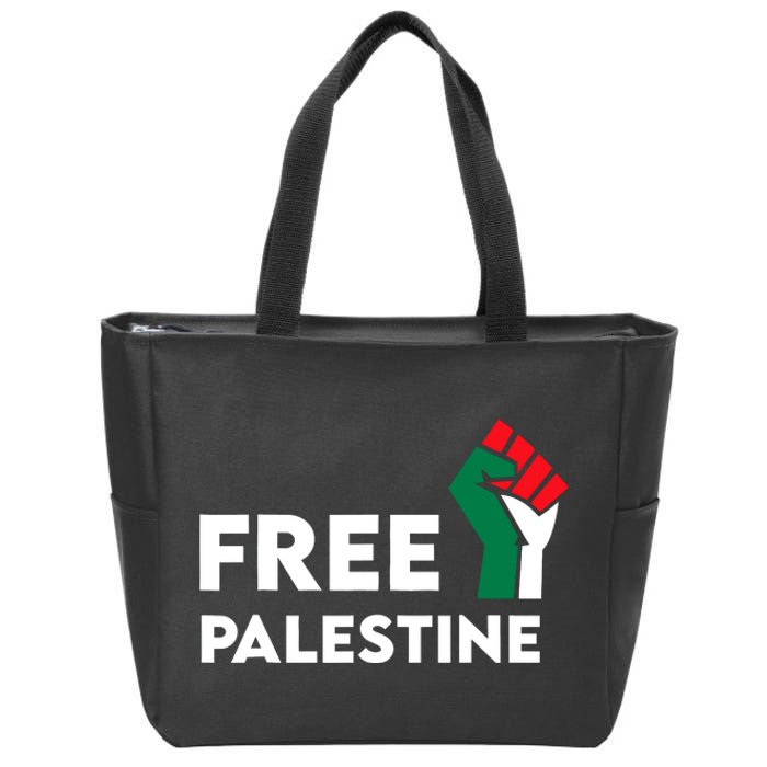 Free Palestine Gaza Flag Freedom For Palestinians Zip Tote Bag