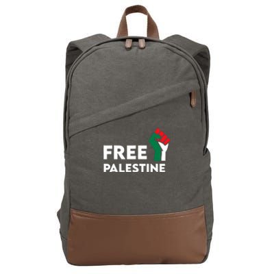 Free Palestine Gaza Flag Freedom For Palestinians Cotton Canvas Backpack