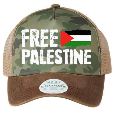 Free Palestine Gaza Flag Arabic Freedom for Palestinians Legacy Tie Dye Trucker Hat