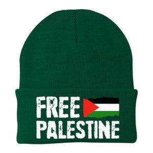 Free Palestine Gaza Flag Arabic Freedom for Palestinians Knit Cap Winter Beanie