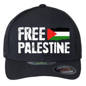 Free Palestine Gaza Flag Arabic Freedom for Palestinians Flexfit Unipanel Trucker Cap