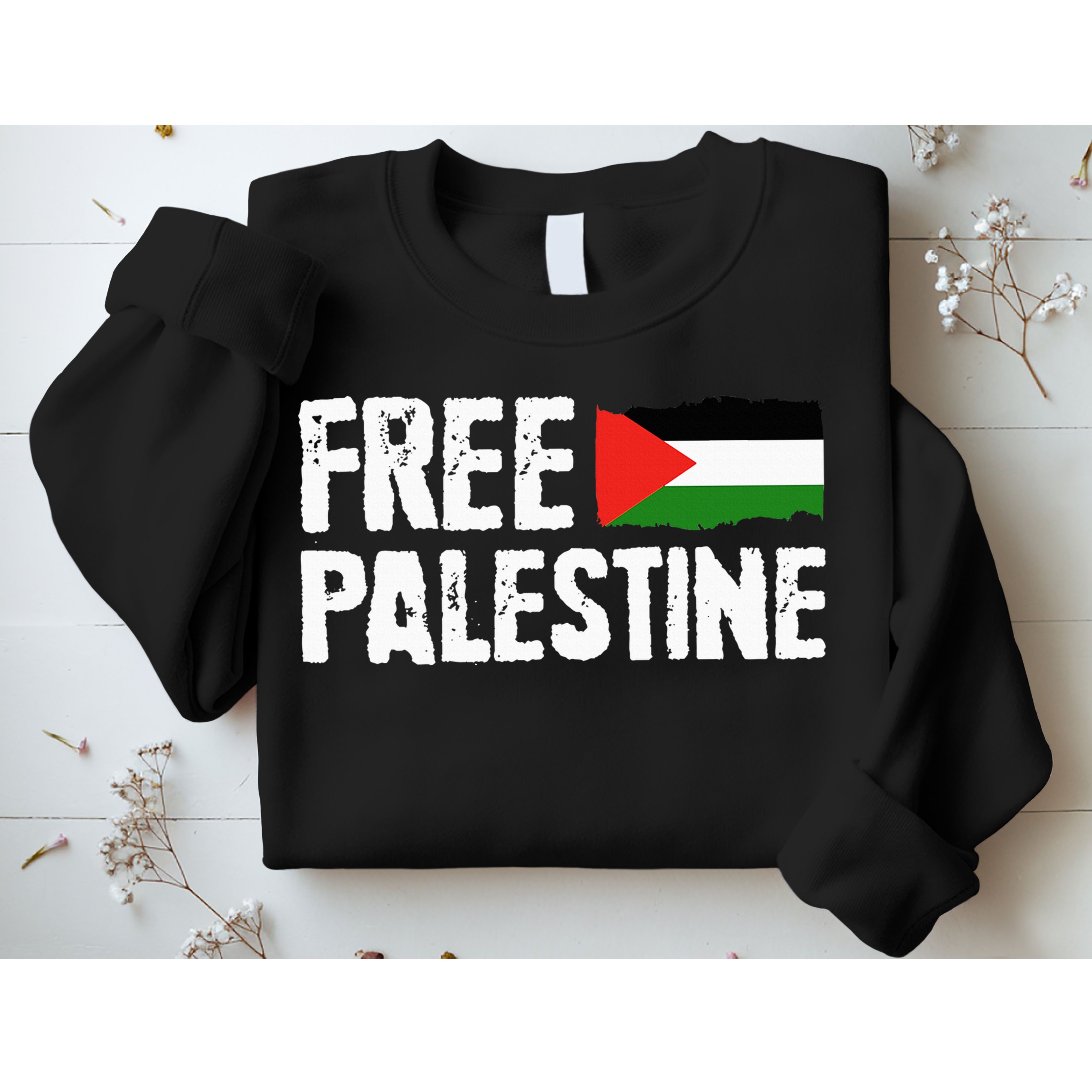 Free Palestine Gaza Flag Arabic Freedom for Palestinians Sweatshirt