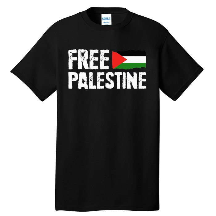 Free Palestine Gaza Flag Arabic Freedom for Palestinians Tall T-Shirt