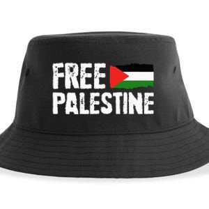 Free Palestine Gaza Flag Arabic Freedom for Palestinians Sustainable Bucket Hat