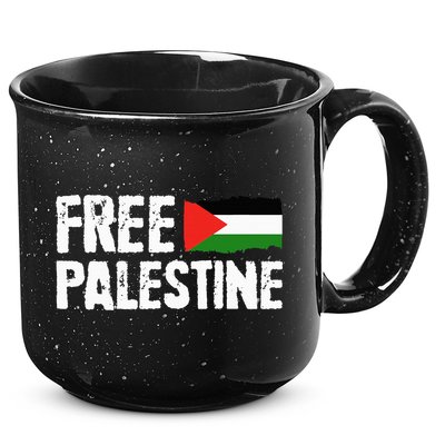 Free Palestine Gaza Flag Arabic Freedom for Palestinians 15oz Campfire Ceramic Mug