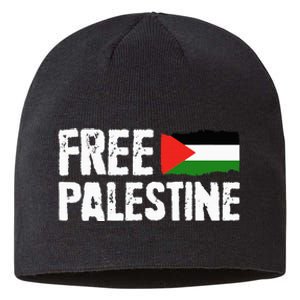 Free Palestine Gaza Flag Arabic Freedom for Palestinians Sustainable Beanie