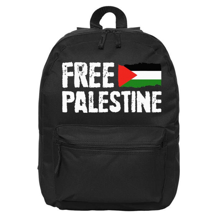 Free Palestine Gaza Flag Arabic Freedom for Palestinians 16 in Basic Backpack