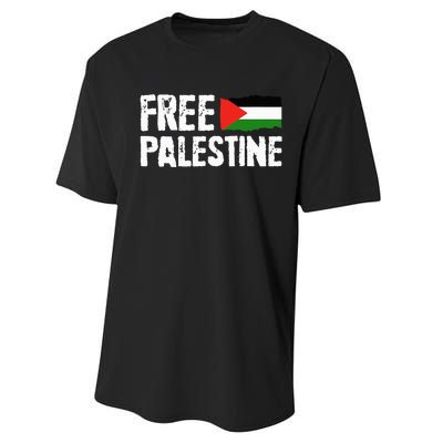 Free Palestine Gaza Flag Arabic Freedom for Palestinians Performance Sprint T-Shirt