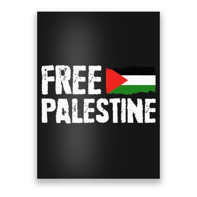 Free Palestine Gaza Flag Arabic Freedom for Palestinians Poster