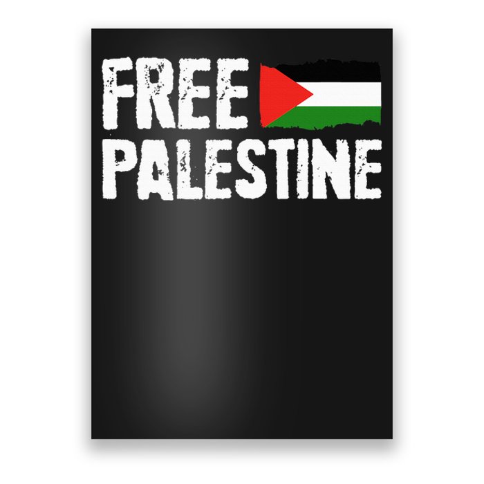 Free Palestine Gaza Flag Arabic Freedom for Palestinians Poster