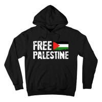 Free Palestine Gaza Flag Arabic Freedom for Palestinians Tall Hoodie