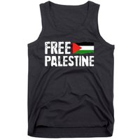 Free Palestine Gaza Flag Arabic Freedom for Palestinians Tank Top