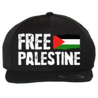 Free Palestine Gaza Flag Arabic Freedom for Palestinians Wool Snapback Cap