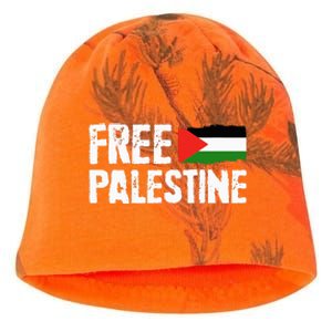 Free Palestine Gaza Flag Arabic Freedom for Palestinians Kati - Camo Knit Beanie