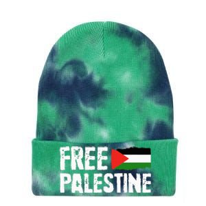 Free Palestine Gaza Flag Arabic Freedom for Palestinians Tie Dye 12in Knit Beanie