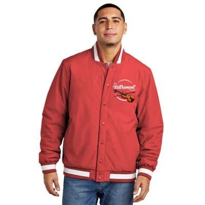 Fiddle Player Gift My Retirement Plan Insulated Varsity Jacket