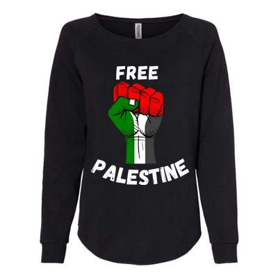 Free Palestine Gaza Arabic Flag Gift Womens California Wash Sweatshirt