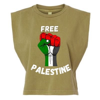 Free Palestine Gaza Arabic Flag Gift Garment-Dyed Women's Muscle Tee