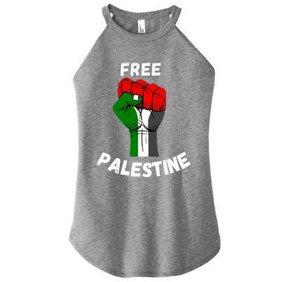 Free Palestine Gaza Arabic Flag Gift Women’s Perfect Tri Rocker Tank