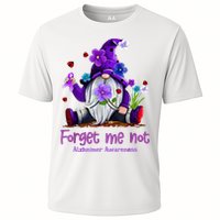 Forget Purple Gnome Me Not Purple Alzheimers Awareness Cooling Performance Crew T-Shirt