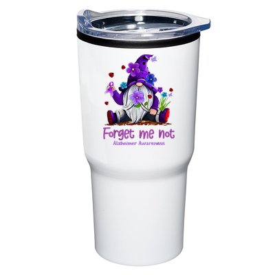 Forget Purple Gnome Me Not Purple Alzheimers Awareness Tumbler