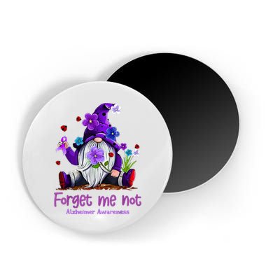 Forget Purple Gnome Me Not Purple Alzheimers Awareness Magnet