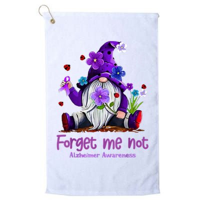 Forget Purple Gnome Me Not Purple Alzheimers Awareness Golf Towel