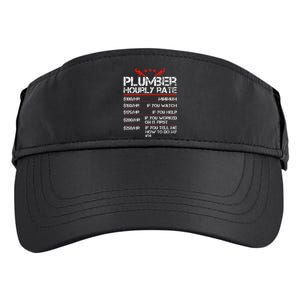 Funny Plumber Gifts Plumber Hourly Labor Rates Plumber Adult Drive Performance Visor