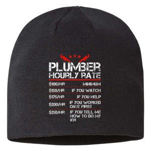 Funny Plumber Gifts Plumber Hourly Labor Rates Plumber Sustainable Beanie