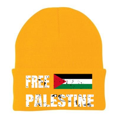 Free Palestine Gaza Flag Arabic Freedom For Palestinians Gift Knit Cap Winter Beanie